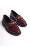Women's Special Design Metal Buckle Detailed Patent Leather Loafer Shoes