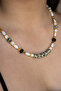 Mother-of-Pearl, Jasper, and Lava Stone Necklace - 3