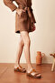 Women's Genuine Leather Slippers 1411010z500 Tan