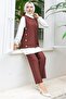 طقم ديرلا مخطط من 3 قطع 929 - بني