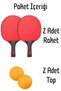 Double Layer 4-Piece Table Tennis Racket and Pompom Ball Set - 3