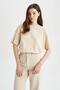 Oversize Fit Crew Neck Short Sleeve T-Shirt V4136Azns