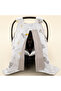 Muslin Reversible Stroller Cover and Cushion - Dark Grey Knit - Grey Rabbit - 2