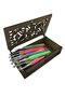 12 Different Numbered Macrame Knitting Crochet Set with Colorful Elastic Silicone Handles (with Special Wooden Box) - 2