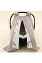 Muslin Reversible Stroller Cover and Cushion - Dark Grey Knit - Grey Rabbit
