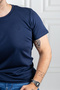 İnterview Sarar 0 Collar 100% Cotton Basic Navy Blue T-Shirt - 7