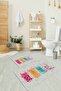 Digital Printed Non-Slip Washable Cat Pattern Double Bathroom Set Toilet Seat Set - 5