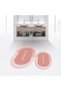 Digital Printed Non-Slip Base Washable Oval Double Bath Mat Toilet Seat Set, V-O-KLOZET-02-PINK, - 3