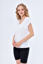 T-Shirt Women's V-Neck Basic White Color - 7