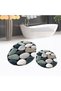 Digital Printed Non-Slip Washable Oval Double Bathroom Mat Toilet Set, V-O-KLOZET-46-COLOR, - 3