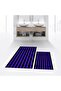 Digital Printed Non-Slip Base Washable Double Bathroom Mat Toilet Set, V-KLOZET-50-PURPLE,