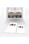 Digital Printed Non-Slip Base Washable Double Bathroom Mat Toilet Set, V-KLOZET-38-WHITE,