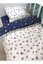 Cotton Kids 90x180 Crib Pillow Sheet Quilt Set Sailor Navy Blue Star - 2