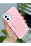Apple iPhone 11 Compatible 3D Matte Satin Heart Embossed Patterned Anti-Shock Silicone Case - 7