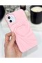Apple iPhone 11 Compatible 3D Matte Satin Heart Embossed Patterned Anti-Shock Silicone Case - 5