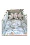 Cotton 80X130 Baby Kids Sleeping Set for Crib (10 Pieces) Green Moon Cloud Patterned (with Quilt)