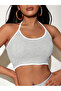 Corded Crop Tank Top - Halter Neck - 4