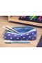 Blue Star Pattern - 3 Compartment Pencil Case - 4