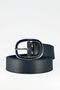 1st Class Wide Buckle Black Women's Belt 4CM Jacket Belt, Women's Vegan Leather Women's Pants Belt - 2