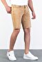Men's Beige Melange Slim Cut Comfort Lycra Jean Shorts Thomas-Desert - 3
