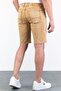 Men's Beige Melange Slim Cut Comfort Lycra Jean Shorts Thomas-Desert - 6