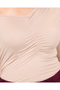 Plus Asymmetric Neck Ruched Detail Bodysuit - 4