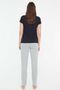- Women's Navy Blue Round Neck Pajamas Set 3849 - 4