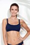 Women's Navy Blue Thin Strap Bikini Top - 3