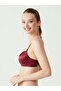 - Women's Burgundy Earless Hollow Bra 66142 - 2