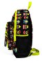 Kids Black Neon Yellow Game Over Patterned Four Compartment School Backpack 23728 - 2