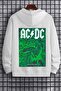 سويت شيرت بقلنسوة مطبوع عليه Ac Dc للجنسين