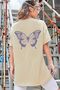 Unisex Butterfly Printed T-shirt
