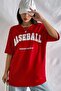 Unisex Baseball Printed Oversize T-shirt