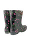 Children's Purple Color Floral Waterproof Rain Boots - 2