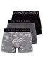 US Polo Assn.Men's Anthracite Melange - Black 3-Piece Boxers