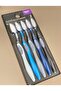 German Quality Special 1 Size 5 Toothbrush Set for Men Blue Gray Black Set - 3