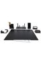 Pr607 Double Pen Black Color Leather Desk Mat Set 7 Pieces - 4