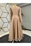 Stone Embroidered Organza Evening Dress - 2