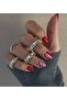 Tiffany Cross Pattern Full Circle Stainless Steel Ring
