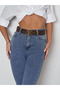 Slim-Leg Snow-Washed High-Waist Jeans Pants my - 6