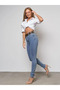 Slim-Leg Snow-Washed High-Waist Jeans Pants my - 4