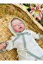 Newborn Muslin 3-Piece - Kimono Lace-up Wrap Cotton Bodysuit Set (WITH GLOVES GIFT) - 6