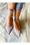 Maria Powder Linen Heel Sandals Shoes - 5