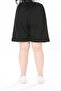 Women's Plus Size Black Wrapped Fabric Elastic Waist Side Pocket Shorts 65N37979 - 8