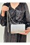 Croco Silver Evening Dress Clutch Portfolio Bag - 4