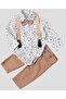 Baby Shirt Trousers Slopet Bow Tie Set - 3