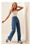 S.t.a.rBlue Leg Slit Boyfriend Jeans Wide Leg Jeans - 2