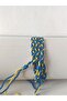 Yellow and Navy Blue Thin Braided Fan Bracelet and Headband 3-Piece Set - 5