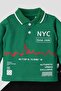Baby Boy Cotton Polo Set Trousers Top Double Set - 2