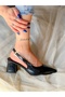 TOMI BLACK METAL BUCKLE HEEL Sandals - 3